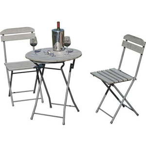 Šedý zahradní jídelní set pro 2 Lugo – Garden Pleasure obraz