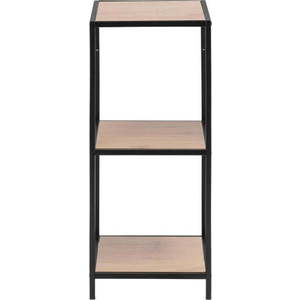 Knihovna v dekoru dubu v černo-přírodní barvě 37x83 cm Seaford – Actona obraz