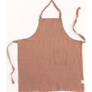 Dětská oranžová lněná zástěra Linen Tales Regular, 67 x 57 cm obraz