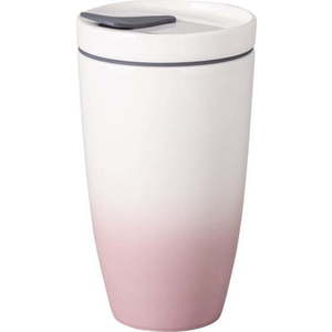Růžovo-bílý porcelánový cestovní hrnek Villeroy & Boch Like To Go, 350 ml obraz