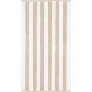 Béžovo-bílý bavlněný ručník 50x85 cm Stripe Jacquard – Bianca obraz