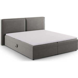 Šedá boxspring postel s úložným prostorem 180x200 cm Arendal – Cosmopolitan Design obraz