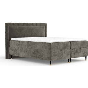 Tmavě šedá boxspring postel s úložným prostorem 180x200 cm Voyage – Maison de Rêve obraz