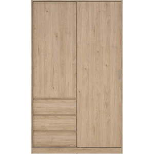 Šatní skříň v dekoru dubu s posuvnými dveřmi v přírodní barvě 119x200x60 cm Naia – Tvilum obraz