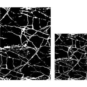 Bílo-černé koupelnové předložky v sadě 2 ks 60x100 cm Cracks – Mila Home obraz