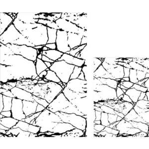 Bílo-černé koupelnové předložky v sadě 2 ks 60x100 cm Cracks – Mila Home obraz