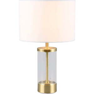Stolní lampa ve zlaté barvě s textilním stínidlem (výška 33, 5 cm) Grazia – Trio obraz