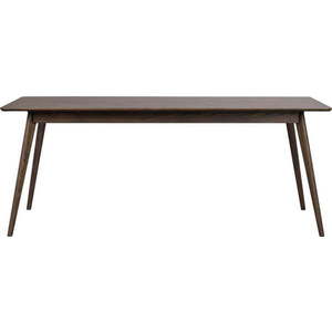 Tmavě hnědý rozkládací jídelní stůl v dekoru dubu 90x190 cm Yumi – Rowico obraz