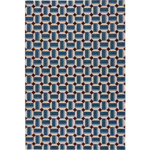 Modrý koberec 120x170 cm Lennox Geometric – Flair Rugs obraz