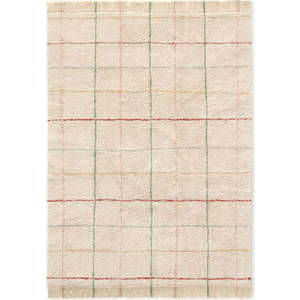 Krémový pratelný ručně tkaný bavlněný koberec 90x130 cm Color Lines – Lorena Canals obraz