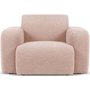 Růžové křeslo z textilie bouclé Molino – Micadoni Home obraz