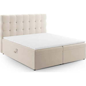 Béžová boxspring postel s úložným prostorem 180x200 cm Bali – Cosmopolitan Design obraz