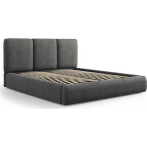 Šedá čalouněná dvoulůžková postel s úložným prostorem s roštem 160x200 cm Brody – Mazzini Beds obraz