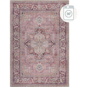 Světle červený pratelný koberec s příměsí recyklovaných vláken 160x230 cm Windsor – Flair Rugs obraz