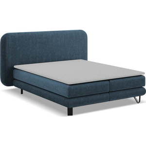 Modrá boxspring postel 180x200 cm Ilima – Makamii obraz