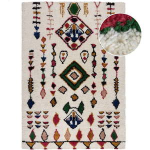 Krémový ručně tkaný vlněný koberec 200x290 cm Moroccan Fes – Flair Rugs obraz