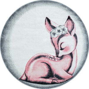 Světle růžovo-světle šedý dětský koberec ø 160 cm Bambi – Ayyildiz Carpets obraz