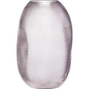 Šedá skleněná váza Hübsch Glam, výška 30 cm obraz