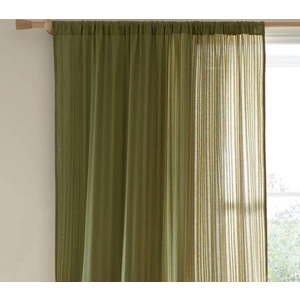 Khaki záclona 140x229 cm Zofia Broderie Anglaise – Pineapple Elephant obraz