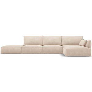 Béžová rohová pohovka (pravý roh) Vanda – Mazzini Sofas obraz