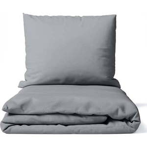 Šedé povlečení na dvoulůžko z mikrosaténu 200x200 cm Basic – Bonami Essentials obraz