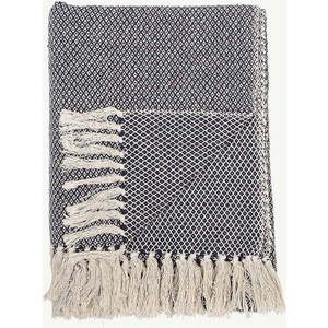 Modrá deka Bloomingville Throw, 130 x 160 cm obraz