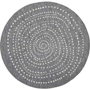 Šedý venkovní koberec NORTHRUGS Bali, ⌀ 200 cm obraz