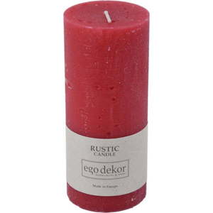 Červená svíčka Rustic candles by Ego dekor Rust, doba hoření 58 h obraz