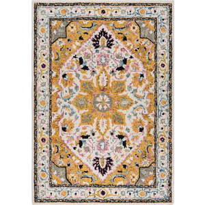 Žlutý vlněný koberec 230x160 cm Dahlia - Flair Rugs obraz