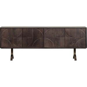 Tmavě hnědý TV stolek z mangového dřeva 180x70 cm Draw – BePureHome obraz