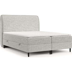 Světle šedá boxspring postel s úložným prostorem 160x200 cm Melba – Maison de Rêve obraz