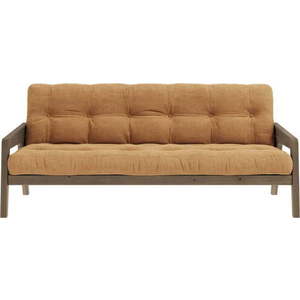 Manšestrová rozkládací pohovka v hořčicové barvě 204 cm Grab Carob – Karup Design obraz