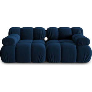 Modrá sametová pohovka 188 cm Bellis – Micadoni Home obraz