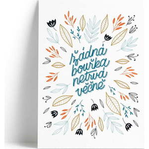 Print s motivem Žádná bouřka netrvá věčně Printintin, formát A4 obraz