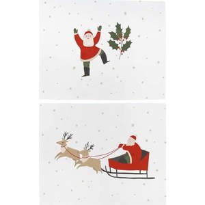 Látková prostírání s vánočním motivem v sadě 2 ks 35x47 cm Happy Santa – Butter Kings obraz