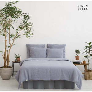 Světle šedé povlečení na jednolůžko z konopného vlákna 135x200 cm – Linen Tales obraz