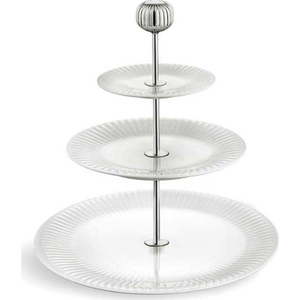 Třípatrový bílý porcelánový etažér Kähler Design Hammershoi Etagere, ⌀ 28 cm obraz