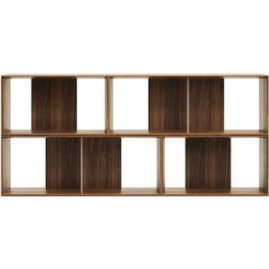 Hnědý modulární policový systém v dekoru ořechu 4 ks 168x76 cm Litto – Kave Home obraz