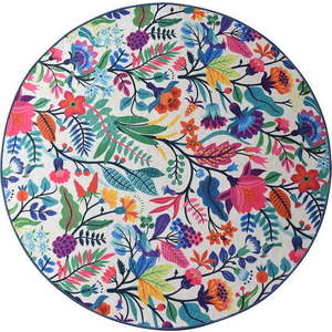 Koupelnová předložka Foutastic Wild Garden Circle, ø 100 cm obraz