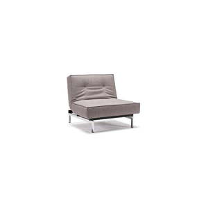 Šedé rozkládací křeslo s kovovou podnoží Innovation Splitback Mixed Dance Grey obraz