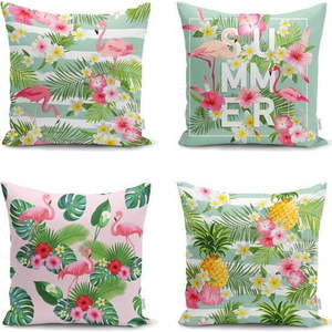 Sada 4 povlaků na polštáře Minimalist Cushion Covers Naturia, 45 x 45 cm obraz