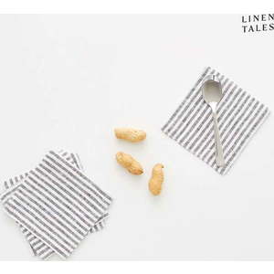 Černobílé látkové podtácky v sadě 4 ks – Linen Tales obraz