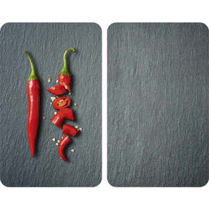 Sada 2 skleněných krytů na sporák Wenko Cayenne, 52 x 30 cm obraz