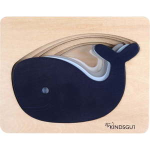Dřevěné vkládací puzzle Whale – Kindsgut obraz