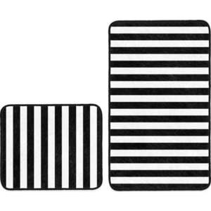 Bílo-černé koupelnové předložky v sadě 2 ks 60x100 cm – Mila Home obraz