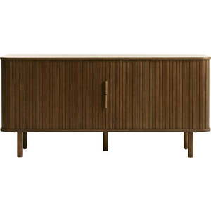 Hnědá nízká komoda v dekoru dubu s posuvnými dveřmi 76x160 cm Cavo – Unique Furniture obraz