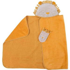 Set žluté bavlněné dětské osušky s kapucí a žínky 80x114 cm Sous mon Baobab – Moulin Roty obraz
