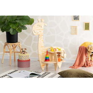Dětská knihovna v dekoru borovice v přírodní barvě 90x60 cm Giraffe - Adeko obraz