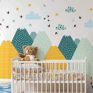 Nástěnná samolepka Ambiance Giant Kid Sticker Scandinavian Mountains Ziska obraz