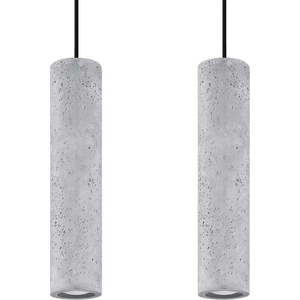 Betonové závěsné svítidlo Nice Lamps Fadre, délka 34 cm obraz